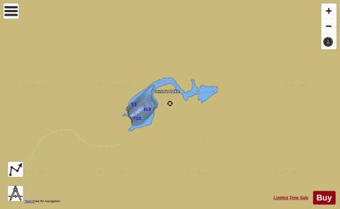 Lennon Lake depth contour Map - i-Boating App