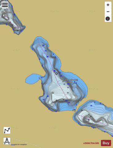 Little Mcdougal Lake depth contour Map - i-Boating App