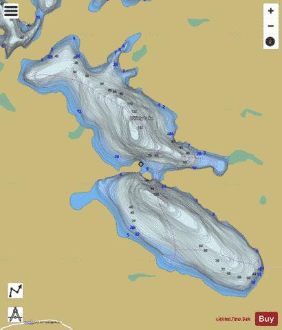 Lonely Lake depth contour Map - i-Boating App