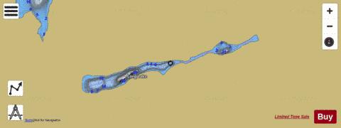 Long / Little MacIntosh Lake depth contour Map - i-Boating App