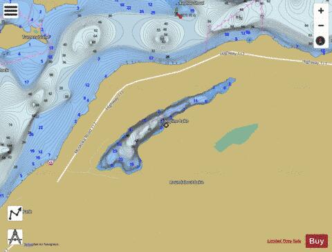 Longline Lake depth contour Map - i-Boating App