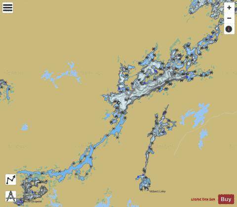 Lower Manitou Lake depth contour Map - i-Boating App