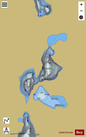 Lulu Lake depth contour Map - i-Boating App