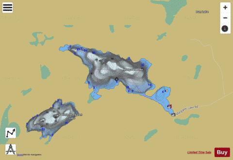 Margaret (Clear) Lake depth contour Map - i-Boating App