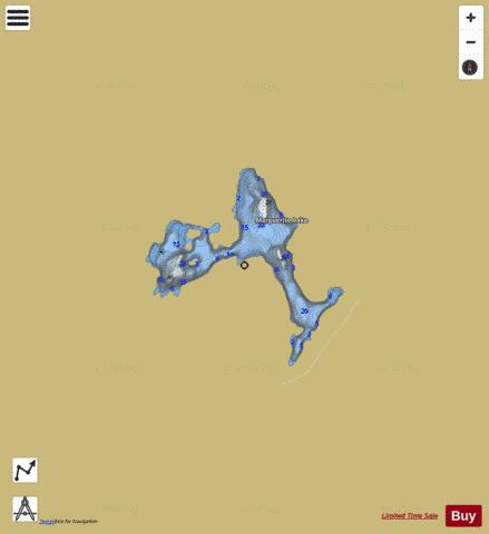 Marguerite Lake depth contour Map - i-Boating App