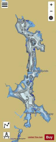 Maskinonge Lake depth contour Map - i-Boating App