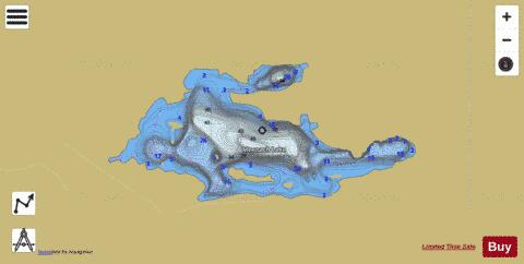 Meenach Lake depth contour Map - i-Boating App