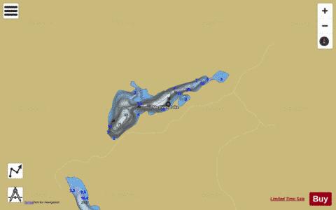 Metivier Lake depth contour Map - i-Boating App