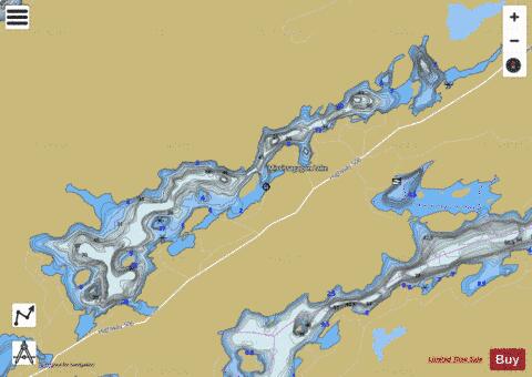 Mississagagon Lake depth contour Map - i-Boating App