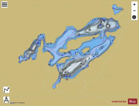 Mosque Lake depth contour Map - i-Boating App