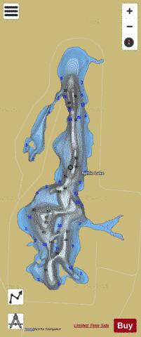 Nellie Lake depth contour Map - i-Boating App