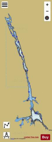 Nine Mile Lake depth contour Map - i-Boating App