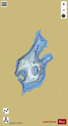 Oates #3 Twp Lake depth contour Map - i-Boating App