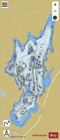 Otter Lake A depth contour Map - i-Boating App