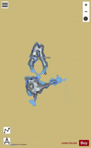 Oxbend Lake / Sandox Lake depth contour Map - i-Boating App