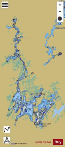 Pakashkan Lake depth contour Map - i-Boating App