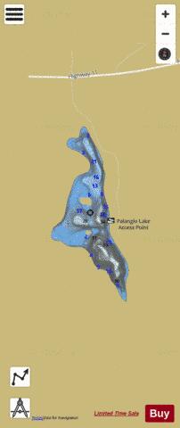 Palangio Lake depth contour Map - i-Boating App