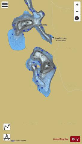 Pallet Lake Duff depth contour Map - i-Boating App