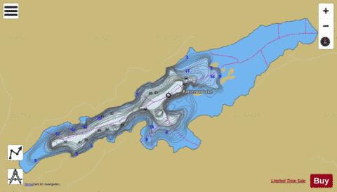 Patterson Lake depth contour Map - i-Boating App