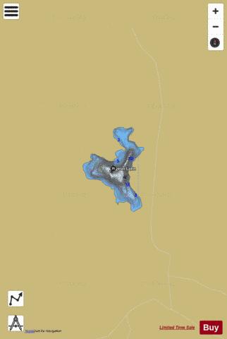 Pigeon Lake / Hanmer Lake depth contour Map - i-Boating App