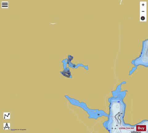 Poleline Lake depth contour Map - i-Boating App