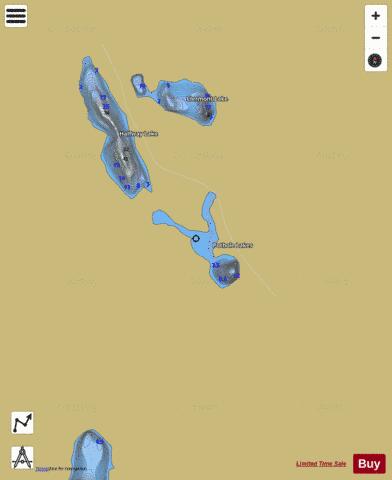 Pothole Lakes depth contour Map - i-Boating App