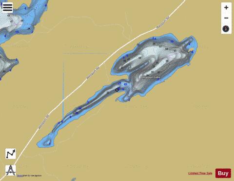 Potspoon Lake depth contour Map - i-Boating App
