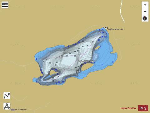 Raglan White Lake depth contour Map - i-Boating App