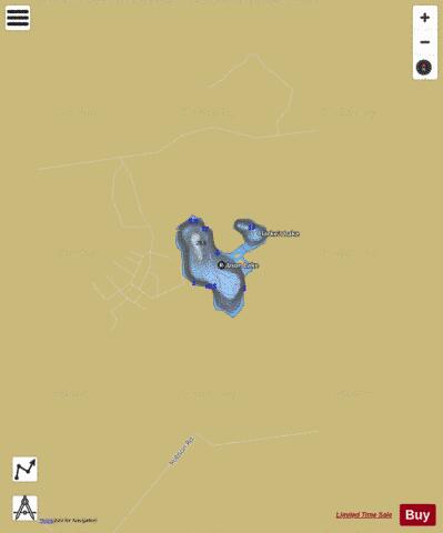 Robson Lake / Clarkes Lake depth contour Map - i-Boating App