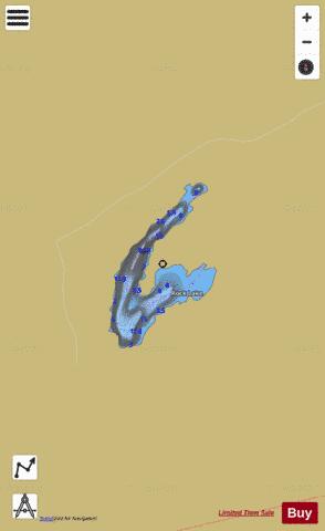 Rock Lake A depth contour Map - i-Boating App