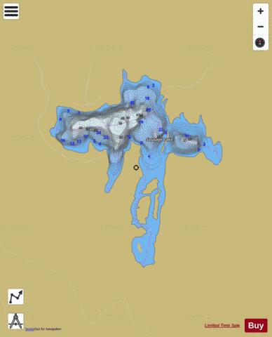 Sausage Lake depth contour Map - i-Boating App