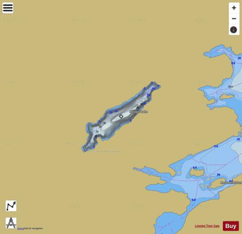 Sleeper Green Lake depth contour Map - i-Boating App