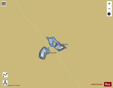 South Odin Lake depth contour Map - i-Boating App