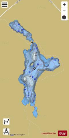 Spectacle Lakes depth contour Map - i-Boating App