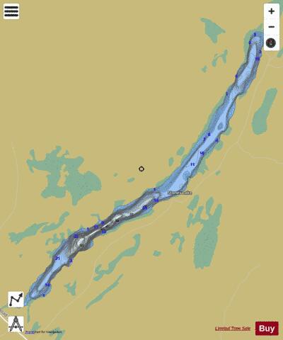Stones Lake depth contour Map - i-Boating App