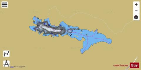 Sunday Lake depth contour Map - i-Boating App