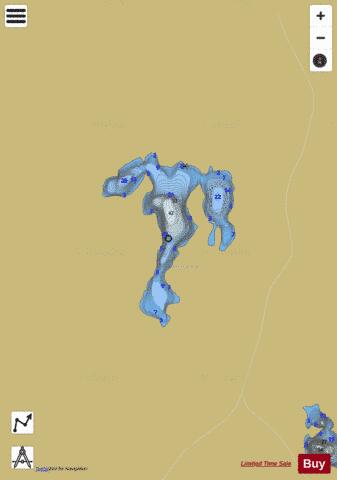 Sunshine Lake Corkhill depth contour Map - i-Boating App
