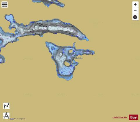 Teesdale Lake depth contour Map - i-Boating App
