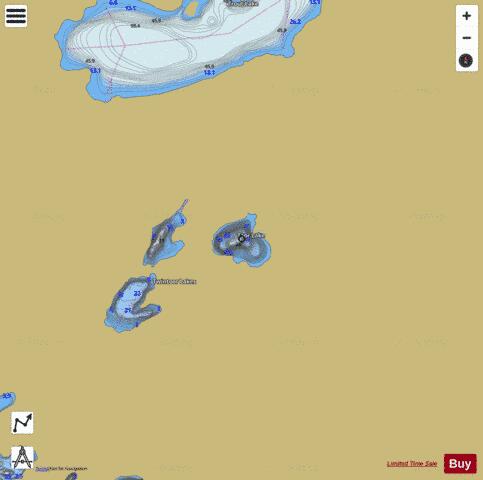 Toor Lake depth contour Map - i-Boating App