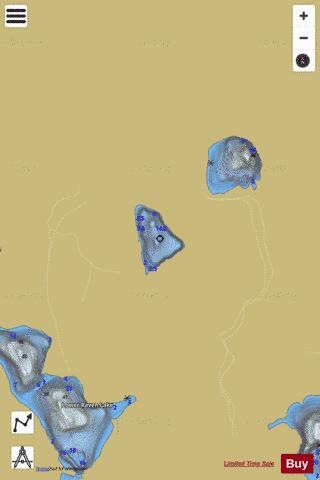 Unnamed Lake Proudfoot depth contour Map - i-Boating App