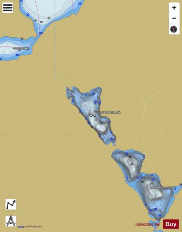 Upper Raven Lake depth contour Map - i-Boating App