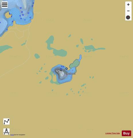 Urbach Lake depth contour Map - i-Boating App