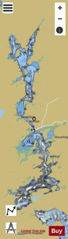 Glasgow Lake depth contour Map - i-Boating App