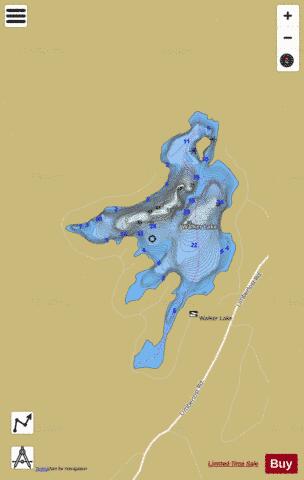 Walker Lake depth contour Map - i-Boating App