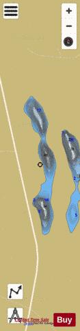 West Twin Lake depth contour Map - i-Boating App