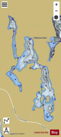 Whitesand Lake depth contour Map - i-Boating App
