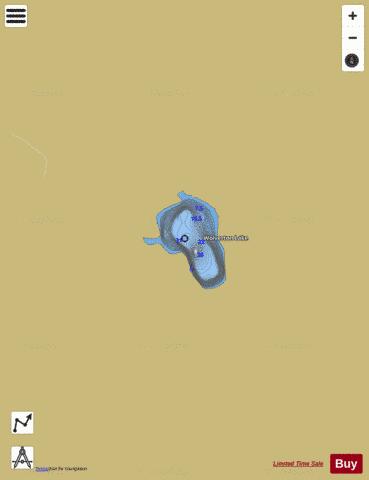 Wolverton Lake depth contour Map - i-Boating App