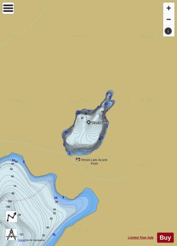 Wreck Lake depth contour Map - i-Boating App
