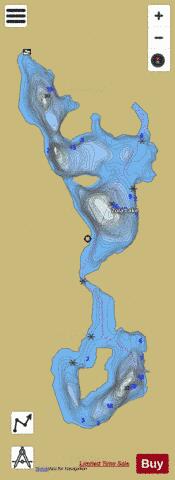 Zola Lake depth contour Map - i-Boating App