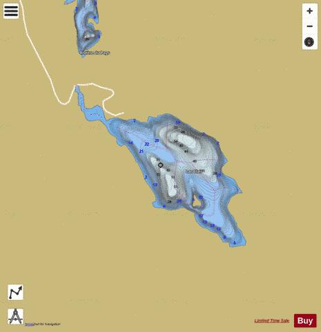 Lac Napoléon depth contour Map - i-Boating App
